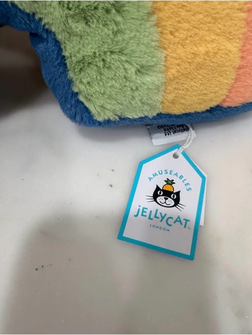 Jellycat amuseables rainbow with tags